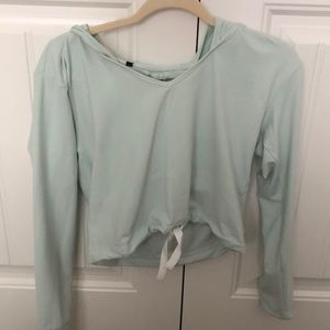 Teal gym, shark shirt